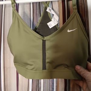 Green Fitted Sports Bras Nike